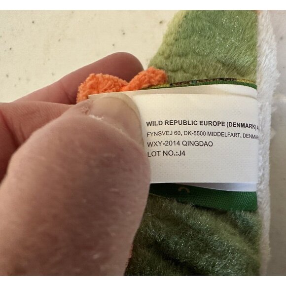 2 Wild Republic stuffed starfish plush realistic TAG green orange 2014 Cuddlekin - Picture 16 of 16